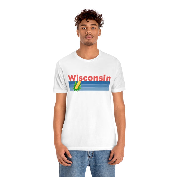 Wisconsin T-Shirt - Retro Corn Unisex Wisconsin Shirt