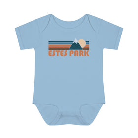Estes Park Baby Bodysuit - Retro Mountain Estes Park, Colorado Baby Bodysuit
