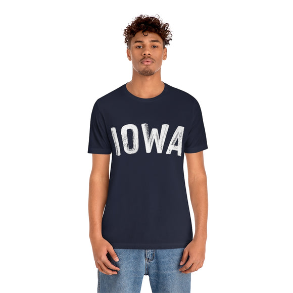 Iowa T-Shirt - Paint Text Unisex Iowa Shirt