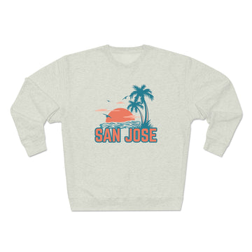 Buy oatmeal-heather Premium San Jose, California Sweatshirt - Unisex Premium Crewneck Sweatshirt