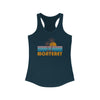 Monterey, California Women's Tank - Retro Palm Tree Women's Racerback Monterey Tank Top