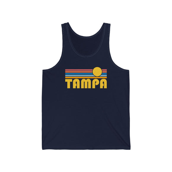 Tampa, Florida Tank Top - Unisex Tampa Tank Top Retro Sun