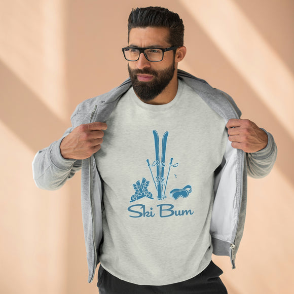 Premium Ski Bum Crewneck Sweatshirt - Retro Unisex Sweatshirt