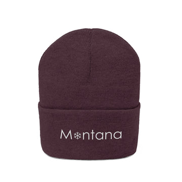 Montana Knit Beanie - Adult Embroidered Snowflake Montana Knit Hat - 0