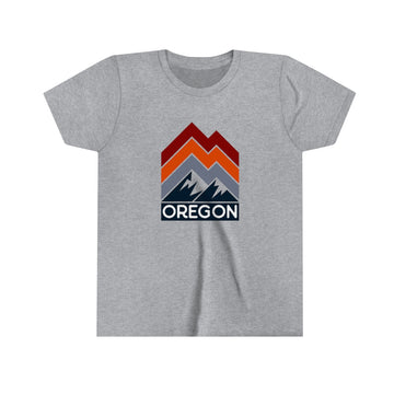 Oregon Youth T-Shirt - Mountain Lines Oregon Kid's TShirt