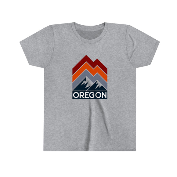 Oregon Youth T-Shirt - Mountain Lines Oregon Kid's TShirt
