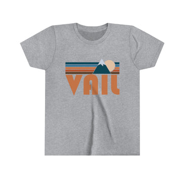 Vail Youth T-Shirt - Retro Mountain Colorado Kid's TShirt - 0