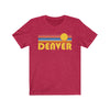 Denver, Colorado T-Shirt - Retro Sunrise Adult Unisex Denver T Shirt