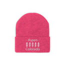 Aspen, Colorado Knit Beanie - Adult Embroidered Trees Aspen Knit Hat-21