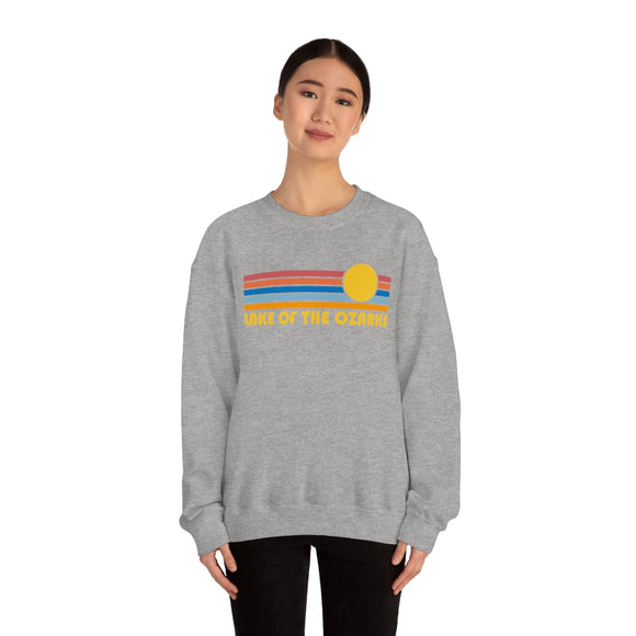 Lake of the Ozarks, Missouri Sweatshirt - Retro Sunrise Crewneck