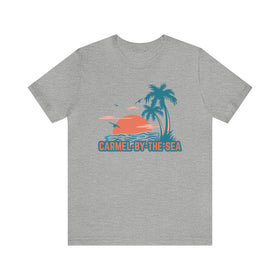Carmel-by-the-Sea, California T-Shirt - Retro Palm Tree & Beach Unisex Carmel-by-the-Sea Shirt