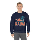 Kauai, Hawaii Sweatshirt - Unisex Retro Palm Tree Crewneck Kauai Sweatshirt-5