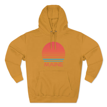 Buy mustard Premium Maine Hoodie - Retro 80s Unisex Sweatshirt
