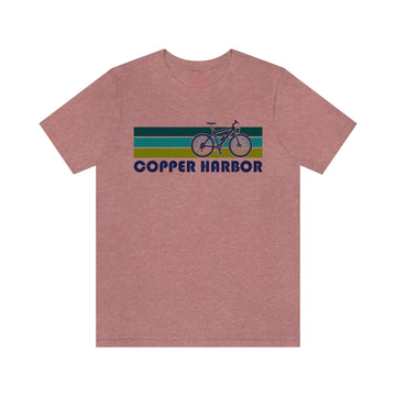 Copper Harbor T-Shirt - Retro Mountain Bike Adult Unisex Copper Harbor, Michigan T Shirt