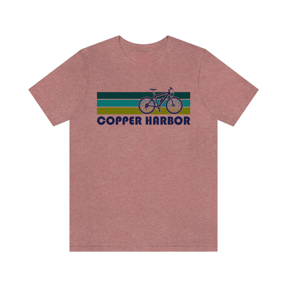 Copper Harbor T-Shirt - Retro Mountain Bike Adult Unisex Copper Harbor, Michigan T Shirt