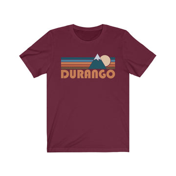 Durango, Colorado T-Shirt - Retro Mountain Adult Unisex Durango T Shirt