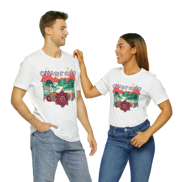 Colorado Shirt, Colorado Retro T-Shirt, Hippie Style Colorado tee, Colorado Mountain Shirt