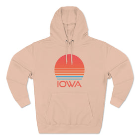 Premium Iowa Hoodie - Retro 80s Unisex Sweatshirt