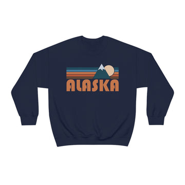 Buy navy Alaska Sweatshirt - Retro Mountain Unisex