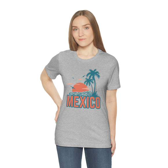 Mexico T-Shirt - Retro Palm Tree & Beach Unisex Mexico Shirt