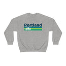 Portland, Oregon Sweatshirt - Retro Trees Unisex-9