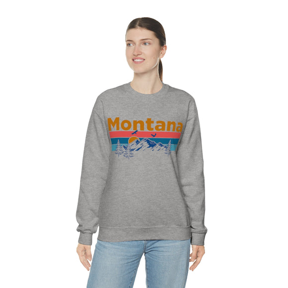 Montana Sweatshirt - Mountain & Birds Unisex