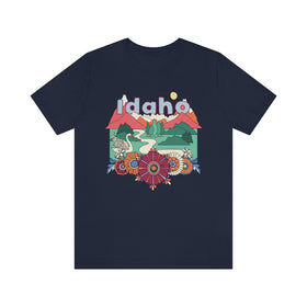 Idaho T-Shirt - Retro Mountain / Hippie Style Idaho Shirt