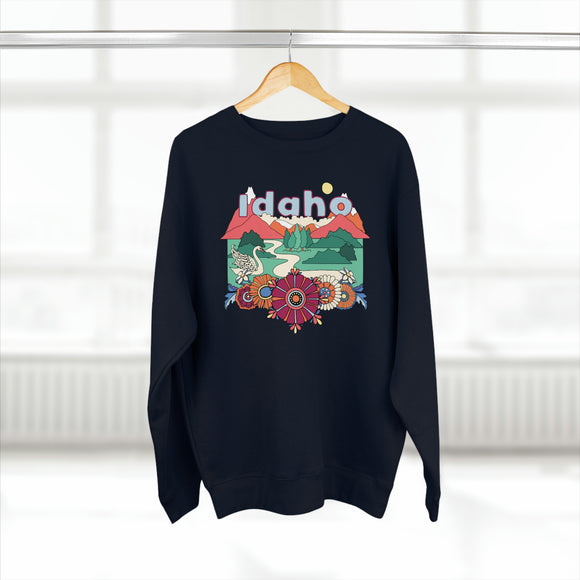 Premium Idaho Crewneck Sweatshirt - Retro Unisex Sweatshirt