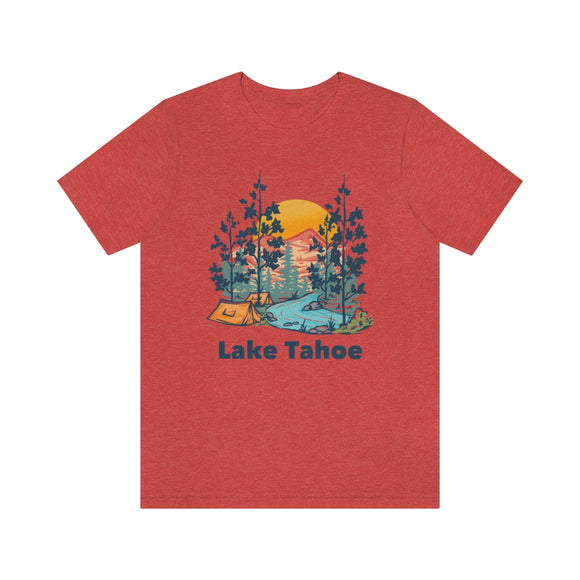 Lake Tahoe, California T-Shirt - Mountain Illustration Unisex Lake Tahoe Shirt