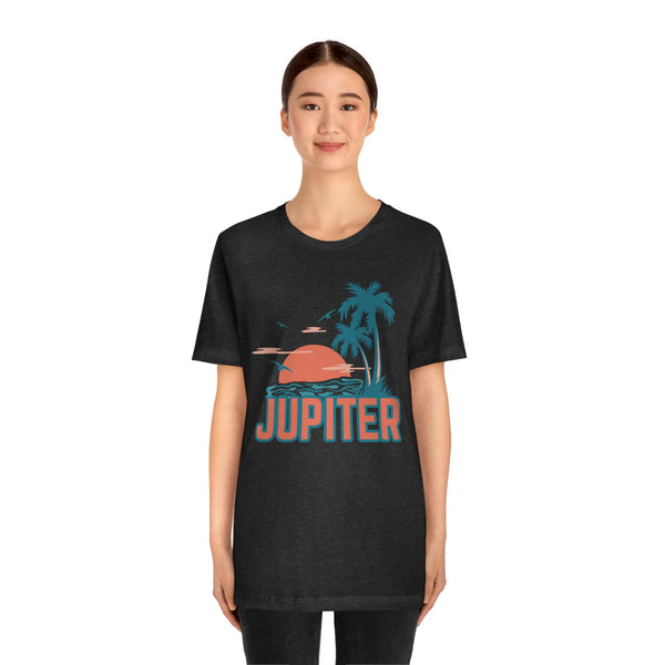 Jupiter, Florida T-Shirt - Retro Palm Tree & Beach Unisex Jupiter Shirt