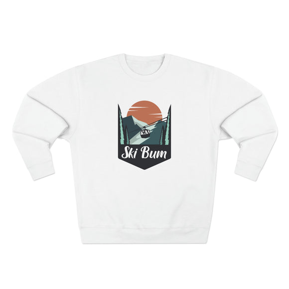 Premium Ski Bum Crewneck Sweatshirt - Retro Unisex Sweatshirt