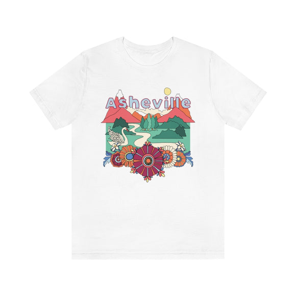 Asheville T-Shirt - Retro Mountain / Hippie Style Asheville, North Carolina Shirt