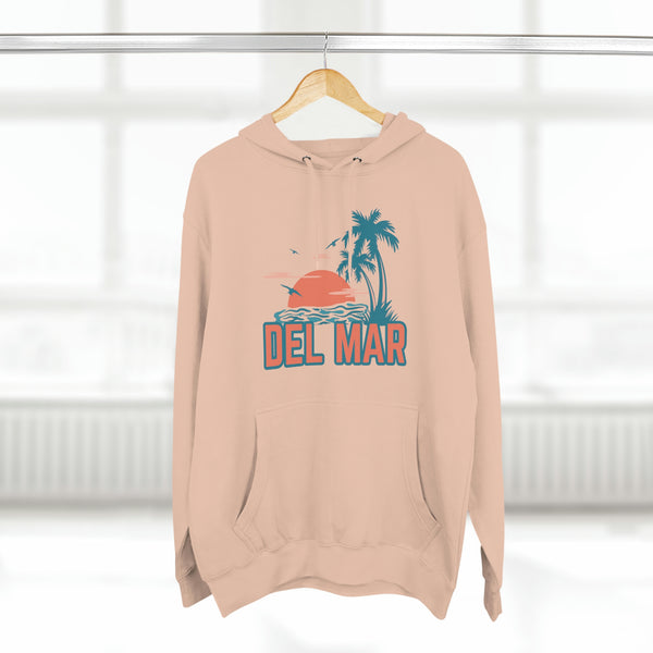 Premium Del Mar, California Hoodie Hoodie - Palm Tree Unisex Sweatshirt