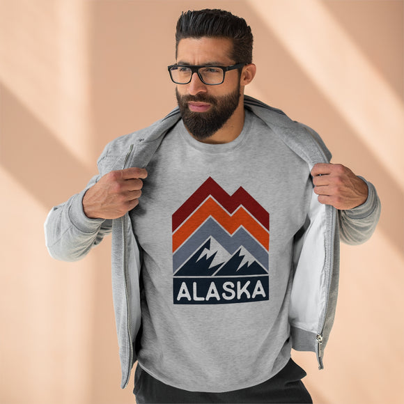 Premium Alaska Sweatshirt - Retro Unisex Premium Crewneck Alaska Sweatshirt