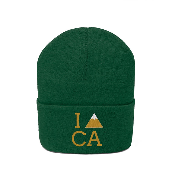 California Knit Beanie - Adult Embroidered I Heart / Love California Knit Hat