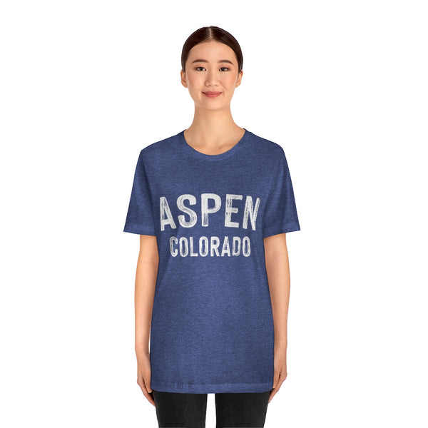 Aspen, Colorado Shirt - Paint Text Unisex Aspen T-Shirt
