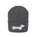 Don't Be A Wiener Dog/Dachshund Beanie - Funny Embroidered Dog Knit Hat-2