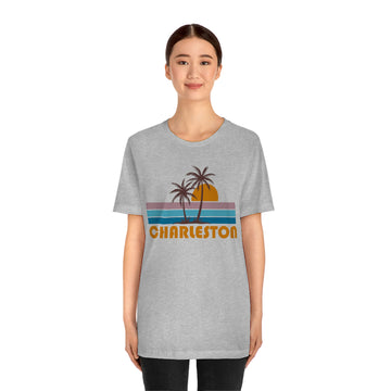 Charleston, South Carolina T-Shirt - Retro Palm Tree Unisex Charleston Shirt - 0