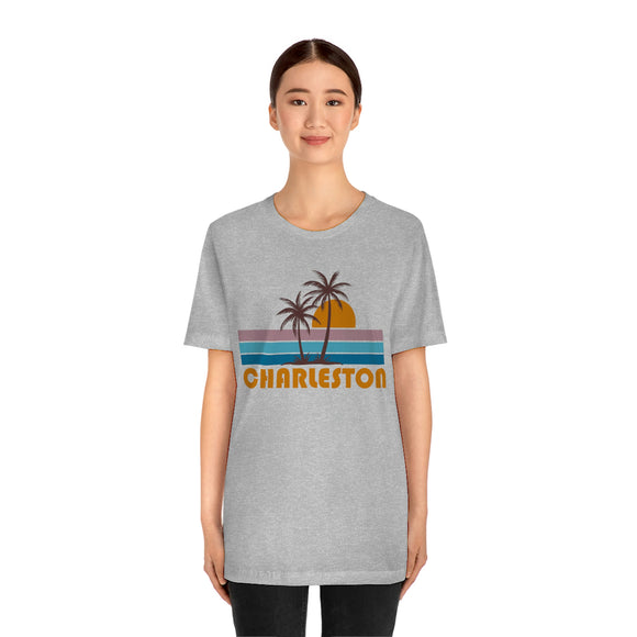 Charleston, South Carolina T-Shirt - Retro Palm Tree Unisex Charleston Shirt