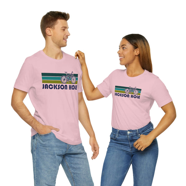 Jackson Hole T-Shirt - Retro Mountain Bike Adult Unisex Jackson Hole, Wyoming T Shirt
