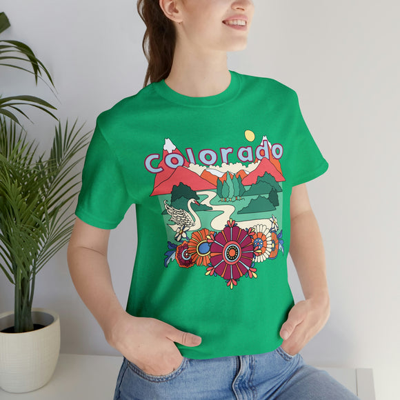Colorado Shirt, Colorado Retro T-Shirt, Hippie Style Colorado tee, Colorado Mountain Shirt