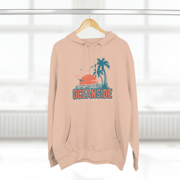 Premium Oceanside, California Hoodie - Palm Tree Unisex Sweatshirt