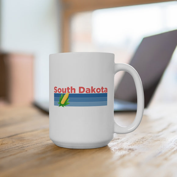 South Dakota Camp Mug - Ceramic Retro Corn South Dakota Mug