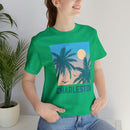 Charleston, South Carolina T-Shirt - Retro Palm Tree & Beach Unisex Charleston Shirt-57