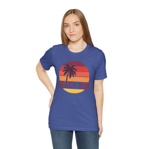 Beach Bum T-Shirt - Retro Palm Tree Unisex Beach Bum Shirt
