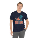 Tulum, Mexico T-Shirt - Retro Palm Tree & Beach Unisex Tulum Shirt-62