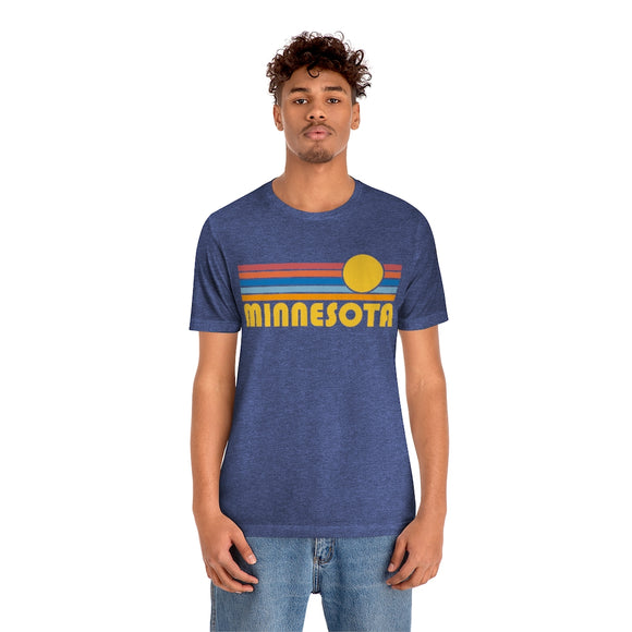 Minnesota T-Shirt - Retro Sun Unisex Minnesota T Shirt