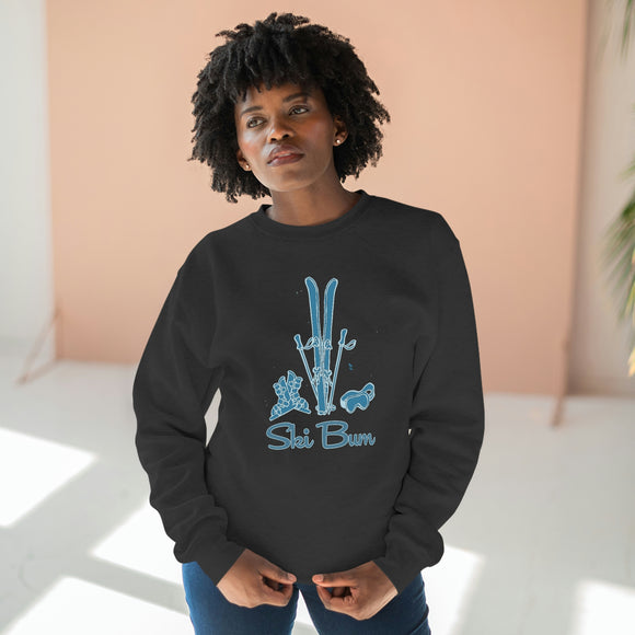 Premium Ski Bum Crewneck Sweatshirt - Retro Unisex Sweatshirt