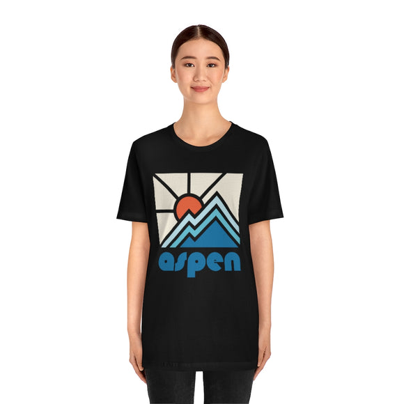 Aspen Shirt, Colorado Retro T-Shirt, Colorful Colorado tee, Aspen Mountain Shirt