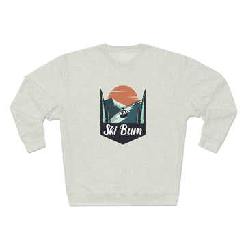 Premium Ski Bum Crewneck Sweatshirt - Retro Unisex Sweatshirt